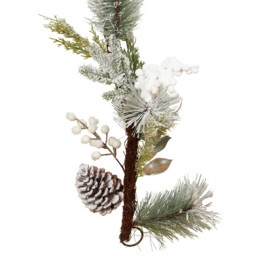 Frosted Snowy Garland Silver - Silver - Wilko - thumbnail 5