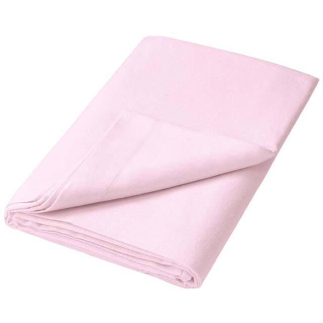 Helena Springfield Super King Size Baby Pink Brushed Cotton Flat Bed Sheet - Wilko - image 1