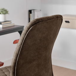 Furniturebox Avant Warm Grey Faux Leather Office Chair - Size: 59.5 x 61 x 59.5cm - Wilko - thumbnail 6