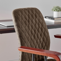 Furniturebox Avant Warm Grey Faux Leather Office Chair - Size: 59.5 x 61 x 59.5cm - Wilko - thumbnail 5