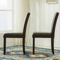 Set of 2 Brown Faux Leather Dining Chair - MCC - Wilko - thumbnail 3