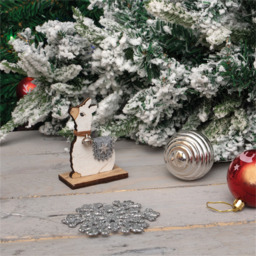 St Helens Wooden Sitting Down Alpaca Ornament - Size: 100 x 40 x 70cm - Multi - Wilko - thumbnail 4