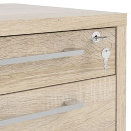 Florence 4 Drawer Oak Mobile Cabinet - Size: 49.1 x 48.2 x 68.2cm - Wood - Furniture to Go - Wilko - thumbnail 6
