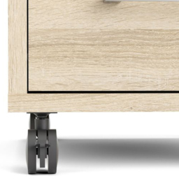 Florence 4 Drawer Oak Mobile Cabinet - Size: 49.1 x 48.2 x 68.2cm - Wood - Furniture to Go - Wilko - thumbnail 7