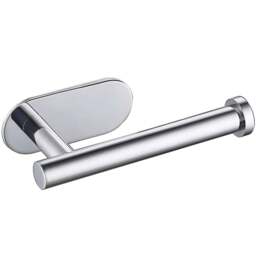 Living and Home Silver Wall Mounted Stainless Steel Toilet Paper Roll Holder - Size: 16 x 8 x 4.5cm - Wilko - thumbnail 1