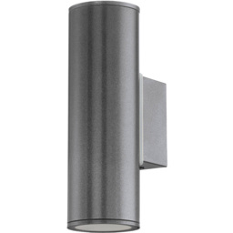 EGLO Riga 2 Light Brown LED Up and Down Exterior Light - Size: 6.5 x 9.5 x 20.0cm - Wilko