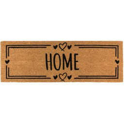 JVL Home Hearts Coir Latex Backed Door Mat and Runner Set - Size: 121 x 41 x 4cm - Brown - Wilko - thumbnail 6