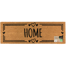 JVL Home Hearts Coir Latex Backed Door Mat and Runner Set - Size: 121 x 41 x 4cm - Brown - Wilko - thumbnail 4