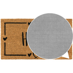 JVL Home Hearts Coir Latex Backed Door Mat and Runner Set - Size: 121 x 41 x 4cm - Brown - Wilko - thumbnail 7