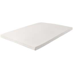Starlight Beds European Double Memory Foam Mattress Topper with Elastic Straps 2 inch - White - Wilko
