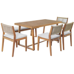 Brooke 6 Piece Dining Set - Wood - Size: 6 Seater - Outdoor Essentials - Wilko - thumbnail 7