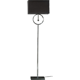 Kliving Lizzy Grey Shade Chrome Floor Lamp - Size: 154 x 40 x 40cm - Silver - Wilko