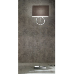 Kliving Lizzy Grey Shade Chrome Floor Lamp - Size: 154 x 40 x 40cm - Silver - Wilko - thumbnail 4