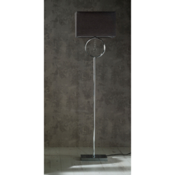 Kliving Lizzy Grey Shade Chrome Floor Lamp - Size: 154 x 40 x 40cm - Silver - Wilko - thumbnail 3