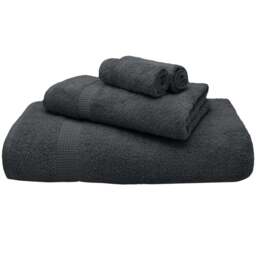 Mayfair Egyptian Cotton Charcoal Bath Towel Set of 2 - Grey - Wilko - thumbnail 1