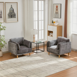 Furniture One Luxury Mid Century Sofa Chair - Size: 85 x 90 x 89cm - Grey - Wilko - thumbnail 5