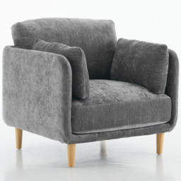 Furniture One Luxury Mid Century Sofa Chair - Size: 85 x 90 x 89cm - Grey - Wilko - thumbnail 3