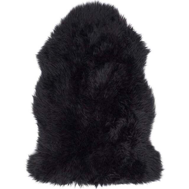 Origins Genuine Black Sheepskin Rug - Size: 65 x 95cm - Origins Rugs - Wilko - image 1