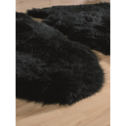 Origins Genuine Black Sheepskin Rug - Size: 65 x 95cm - Origins Rugs - Wilko - thumbnail 4