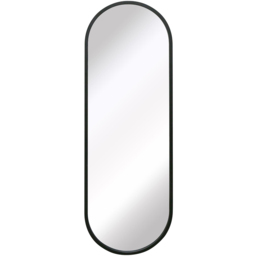 The Vultus Black Double Arched Metal Leaner Wall Mirror 160 x 55cm - MirrorOutlet - Wilko