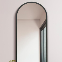 The Vultus Black Double Arched Metal Leaner Wall Mirror 160 x 55cm - MirrorOutlet - Wilko - thumbnail 6