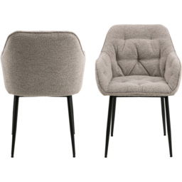 Florence Brooke Set of 2 Monza Beige Dining Chair with Armrest - Furniture To Go - Wilko - thumbnail 4