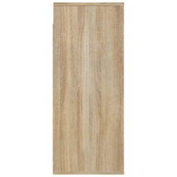 vidaXL 3 Shelf Sonoma Oak Wooden Wall Cabinet - Size: 80 x 80 x 33cm - Cream - Wilko - thumbnail 5
