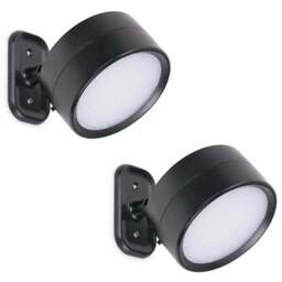 ValueLights Marshall Black Rechargeable Easy Fit 360 RGB Spotlight 2 Pack - Wilko