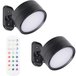 ValueLights Marshall Black Rechargeable Easy Fit 360 RGB Spotlight 2 Pack - Wilko - thumbnail 4