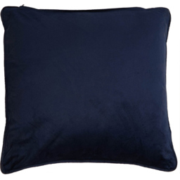 Divante Colorado Navy Geo Velvet Cushion 43 x 43cm - Wilko - thumbnail 3