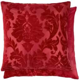 Serene Baroque Red Cushion Cover 43 x 43cm - Wilko