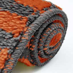 Velosso Chevron Stripe Orange Bath Mat Set - Wilko - thumbnail 5
