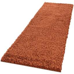 Desire Rugs Oxford Terracotta Plain Shaggy Runner Rug 60 x 220cm - Wilko - thumbnail 1