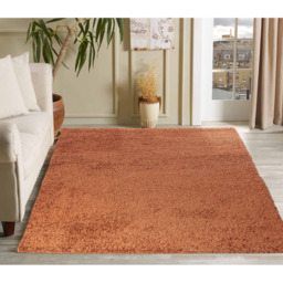 Desire Rugs Oxford Terracotta Plain Shaggy Runner Rug 60 x 220cm - Wilko - thumbnail 6
