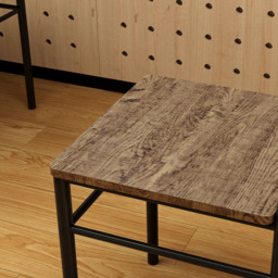 HOMCOM 4 Seater Dining Set Oak - Yellow - Wilko - thumbnail 4