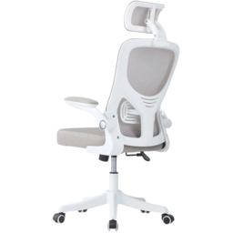 Living and Home White and Grey Mesh Swivel and Adjustable Office Chair - Size: 120 x 62 x 50cm - White + Grey - Wilko - thumbnail 5