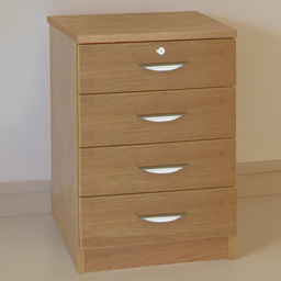 R White Cabinets 4 Drawer Brown Storage Unit - Size: 72.8 x 47.9 x 54cm - Wilko - thumbnail 1