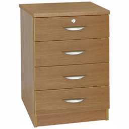 R White Cabinets 4 Drawer Brown Storage Unit - Size: 72.8 x 47.9 x 54cm - Wilko - thumbnail 3