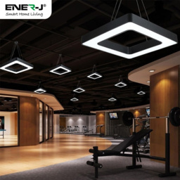 ENER-J Cool White LED 40W 6500K Hollow Square Minimalist Pendant Light - Size: 80 x 10 x 5cm - ENERJ - Wilko - thumbnail 6
