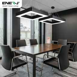 ENER-J Cool White LED 40W 6500K Hollow Square Minimalist Pendant Light - Size: 80 x 10 x 5cm - ENERJ - Wilko - thumbnail 7