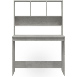 vidaXL 4 Shelf Computer Desk Concrete Grey - Size: 148 x 102 x 45cm - Wilko - thumbnail 5