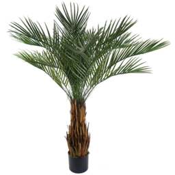 Leaf Cycas Palm Outdoor Artificial Tree in Pot 120cm - Size: 120 x 110 x 110cm - Green - Wilko - thumbnail 1
