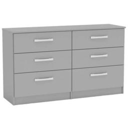Lynx 6 Drawer Grey Chest of Drawers - Birlea - Wilko - thumbnail 3