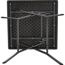 Living and Home Black Square Rattan Outdoor Folding Table 61 x 61cm - Size: 74 x 61 x 61cm - Wilko - thumbnail 4