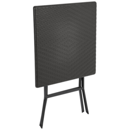 Living and Home Black Square Rattan Outdoor Folding Table 61 x 61cm - Size: 74 x 61 x 61cm - Wilko - thumbnail 5