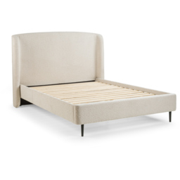 Julian Bowen Eden King Size Ivory Boucle Bed Frame - Cream - Wilko - thumbnail 4