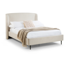 Julian Bowen Eden King Size Ivory Boucle Bed Frame - Cream - Wilko - thumbnail 3