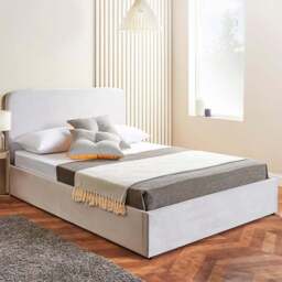 Home Treats Small Double Velvet Ottoman Bed - Grey - Wilko
