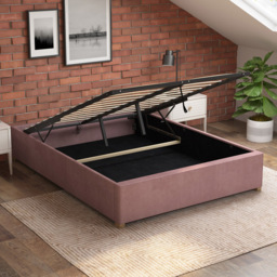 Aspire Furniture Super King Size Blush Plush Platform Ottoman Bed - Pink - Aspire Beds - Wilko - thumbnail 3