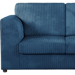 Luxor 6 Seater Marine Blue Jumbo Cord Full Back Sofa Suite - Wilko - thumbnail 5